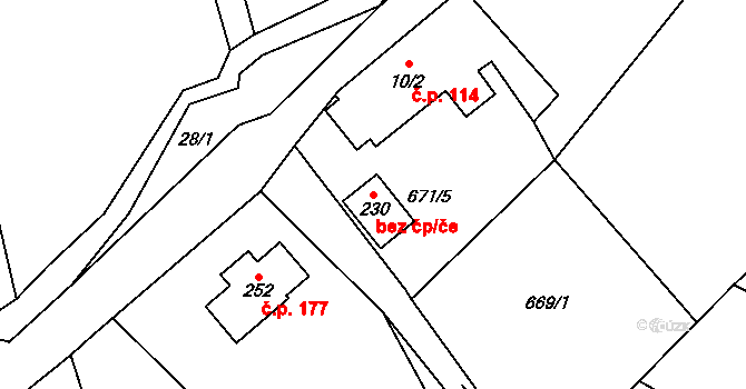 Žacléř 41715845 na parcele st. 230 v KÚ Bobr, Katastrální mapa