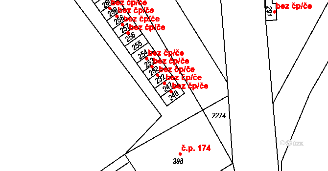 Vyskytná 45285845 na parcele st. 248 v KÚ Vyskytná, Katastrální mapa
