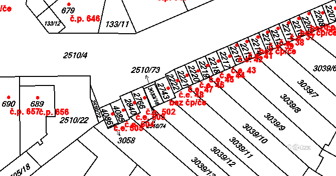 Kyjov 46703845 na parcele st. 2743 v KÚ Kyjov, Katastrální mapa