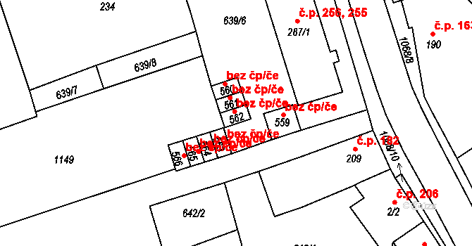 Hrochův Týnec 49000845 na parcele st. 562 v KÚ Hrochův Týnec, Katastrální mapa