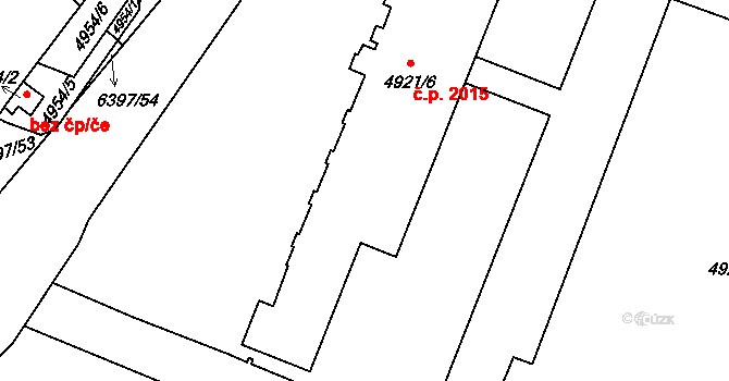 Petřvald 2015 na parcele st. 4921/6 v KÚ Petřvald u Karviné, Katastrální mapa