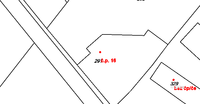 Donín 16, Hrádek nad Nisou na parcele st. 291 v KÚ Donín u Hrádku nad Nisou, Katastrální mapa