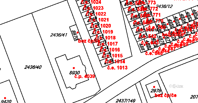 Hodonín 1015 na parcele st. 4774 v KÚ Hodonín, Katastrální mapa