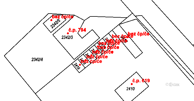 Libušín 41897846 na parcele st. 2416 v KÚ Libušín, Katastrální mapa