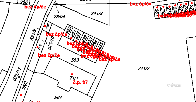 Ústí nad Orlicí 47811846 na parcele st. 235 v KÚ Kerhartice nad Orlicí, Katastrální mapa