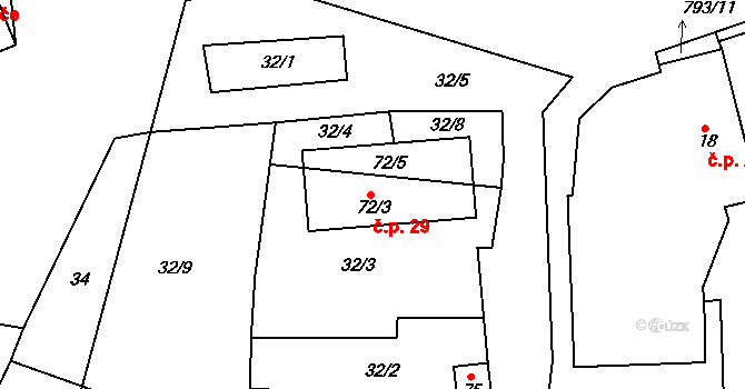 Tasnovice 29, Horšovský Týn na parcele st. 72/3 v KÚ Tasnovice, Katastrální mapa