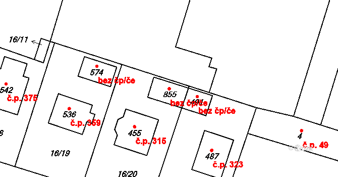 Měšice 90816846 na parcele st. 855 v KÚ Měšice u Prahy, Katastrální mapa