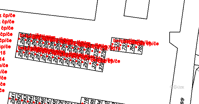 Cheb 1078 na parcele st. 3798 v KÚ Cheb, Katastrální mapa