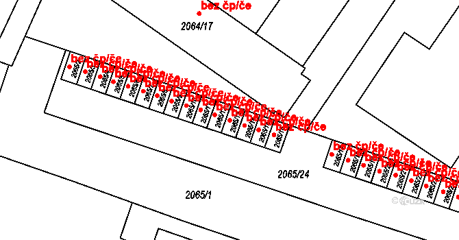 Chomutov 39100847 na parcele st. 2065/13 v KÚ Chomutov I, Katastrální mapa
