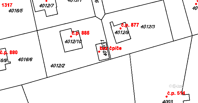Frýdlant nad Ostravicí 40314847 na parcele st. 4012/11 v KÚ Frýdlant nad Ostravicí, Katastrální mapa