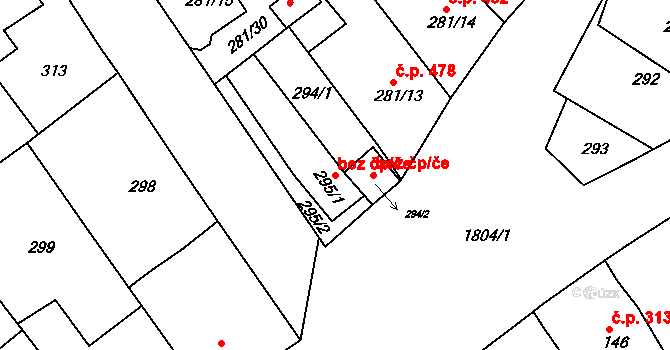 Dolní Bojanovice 44770847 na parcele st. 295/1 v KÚ Dolní Bojanovice, Katastrální mapa