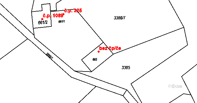 Rožnov pod Radhoštěm 45684847 na parcele st. 663 v KÚ Rožnov pod Radhoštěm, Katastrální mapa