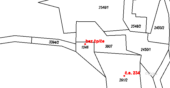 Jílové 47275847 na parcele st. 1046 v KÚ Jílové u Děčína, Katastrální mapa
