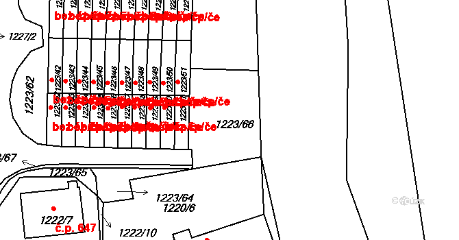 Suchdol nad Lužnicí 47547847 na parcele st. 1223/51 v KÚ Suchdol nad Lužnicí, Katastrální mapa