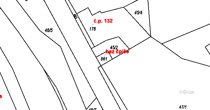 Trnová 119304848 na parcele st. 861 v KÚ Trnová u Plzně, Katastrální mapa