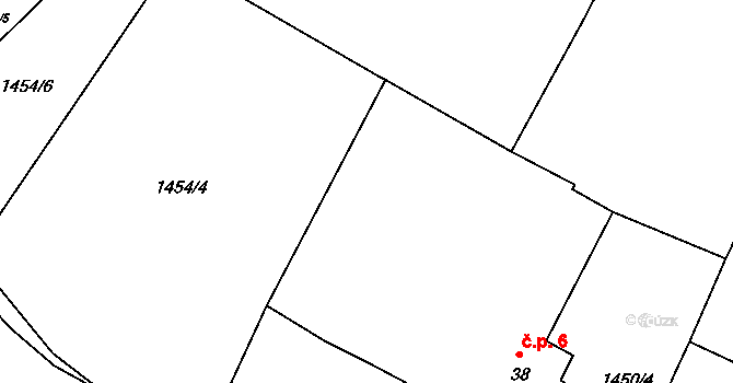 Krakovčice 6, Žimutice na parcele st. 38 v KÚ Krakovčice, Katastrální mapa