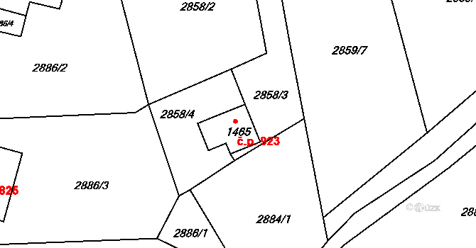 Starý Jiříkov 923, Jiříkov na parcele st. 1465 v KÚ Jiříkov, Katastrální mapa