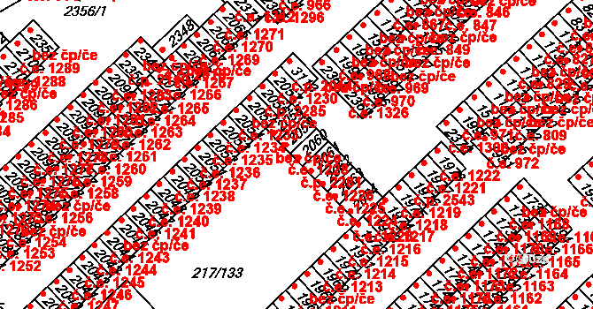 Sezimovo Ústí 1227, Katastrální mapa