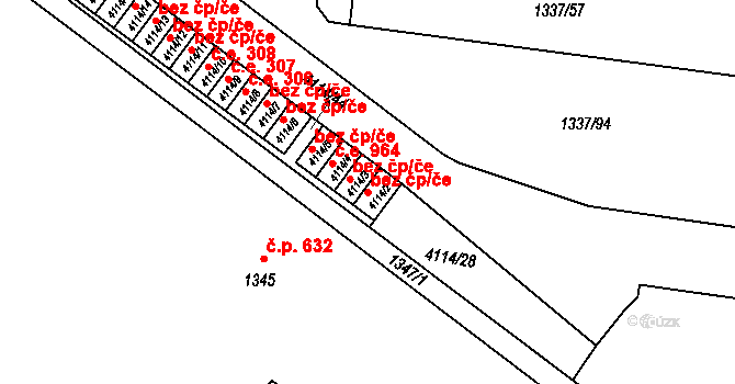 Roudnice nad Labem 41109848 na parcele st. 4114/2 v KÚ Roudnice nad Labem, Katastrální mapa