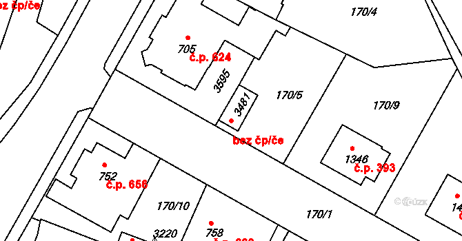 Humpolec 45212848 na parcele st. 3481 v KÚ Humpolec, Katastrální mapa