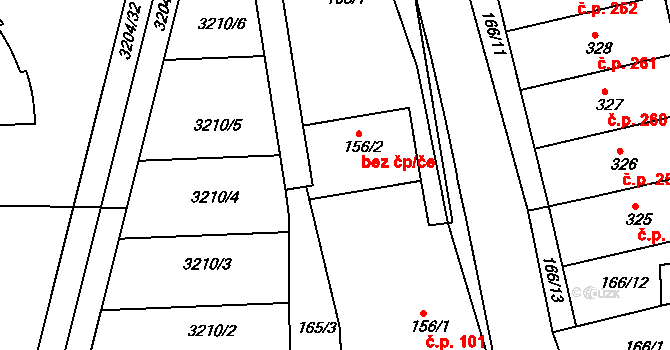 Dražovice 45872848 na parcele st. 156/2 v KÚ Dražovice, Katastrální mapa