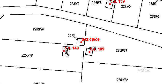 Rokycany 47237848 na parcele st. 2513 v KÚ Rokycany, Katastrální mapa