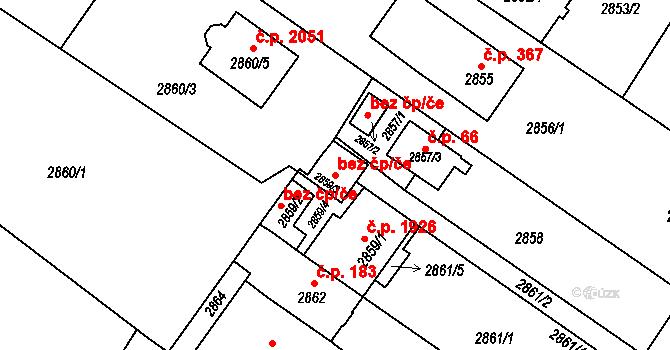 Plzeň 48186848 na parcele st. 2859/3 v KÚ Bolevec, Katastrální mapa