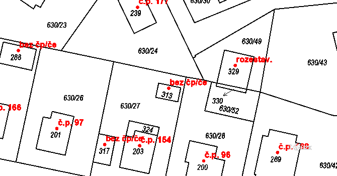 Havlíčkův Brod 48360848 na parcele st. 313 v KÚ Suchá u Havlíčkova Brodu, Katastrální mapa