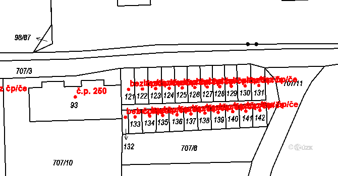 Bohutín 48869848 na parcele st. 124 v KÚ Tisová u Bohutína, Katastrální mapa