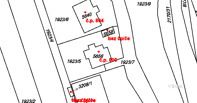 Beroun-Závodí 800, Beroun na parcele st. 5656 v KÚ Beroun, Katastrální mapa