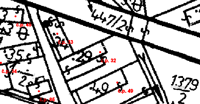 Kokořov 32, Žinkovy na parcele st. 29 v KÚ Kokořov, Katastrální mapa
