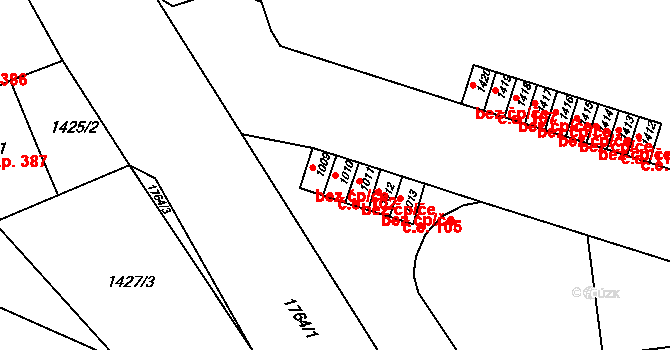 Moravský Krumlov 102 na parcele st. 1010 v KÚ Moravský Krumlov, Katastrální mapa