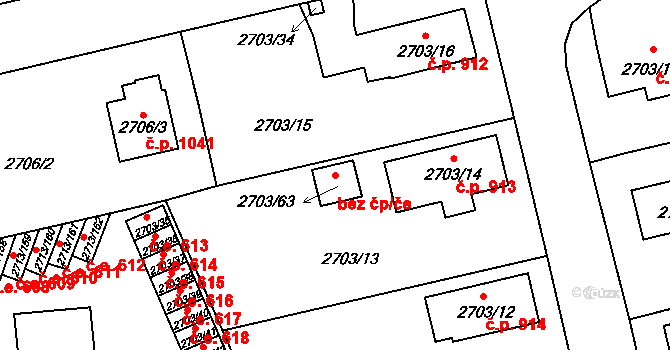 Pelhřimov 39250849 na parcele st. 2703/63 v KÚ Pelhřimov, Katastrální mapa
