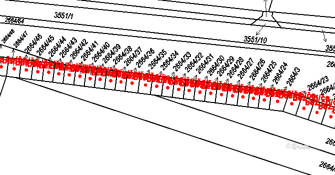 Holešov 41048849 na parcele st. 2664/33 v KÚ Holešov, Katastrální mapa