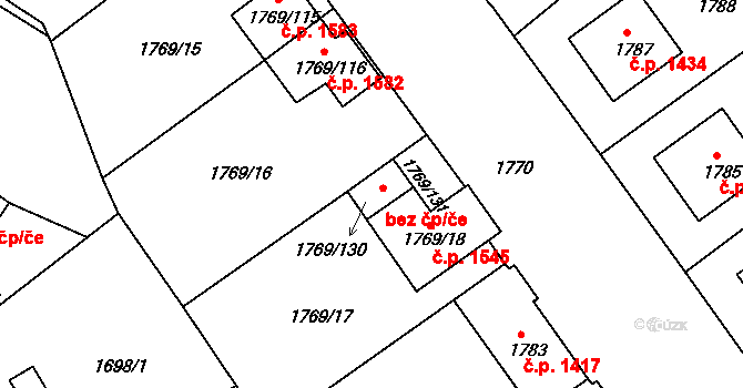 Tachov 44063849 na parcele st. 1769/130 v KÚ Tachov, Katastrální mapa