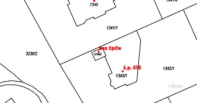 Rychnov nad Kněžnou 44260849 na parcele st. 1343/2 v KÚ Rychnov nad Kněžnou, Katastrální mapa