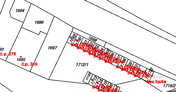 Pohořelice 46638849 na parcele st. 1702 v KÚ Pohořelice nad Jihlavou, Katastrální mapa