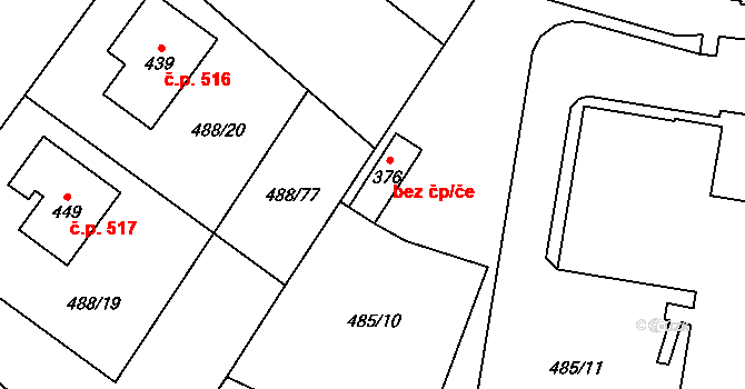 Herálec 47286849 na parcele st. 376 v KÚ Český Herálec, Katastrální mapa