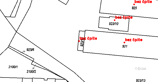 Klášterec nad Ohří 48073849 na parcele st. 923/12 v KÚ Vernéřov, Katastrální mapa