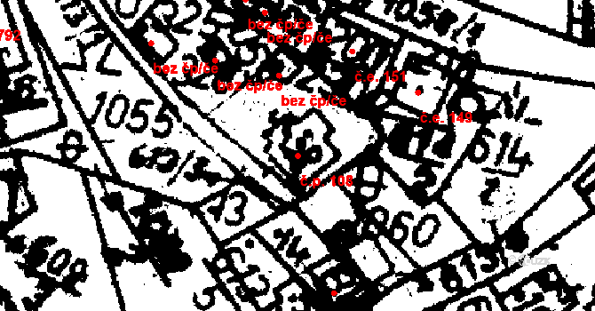 Tisová 108, Kraslice na parcele st. 230/1 v KÚ Tisová u Kraslic, Katastrální mapa