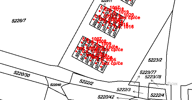 Litoměřice 41085850 na parcele st. 5223/63 v KÚ Litoměřice, Katastrální mapa