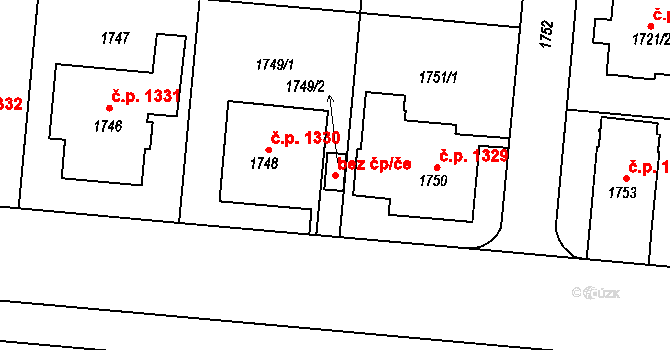 Praha 41913850 na parcele st. 1749/2 v KÚ Břevnov, Katastrální mapa