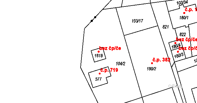 Ostrava 48185850 na parcele st. 1618 v KÚ Heřmanice, Katastrální mapa