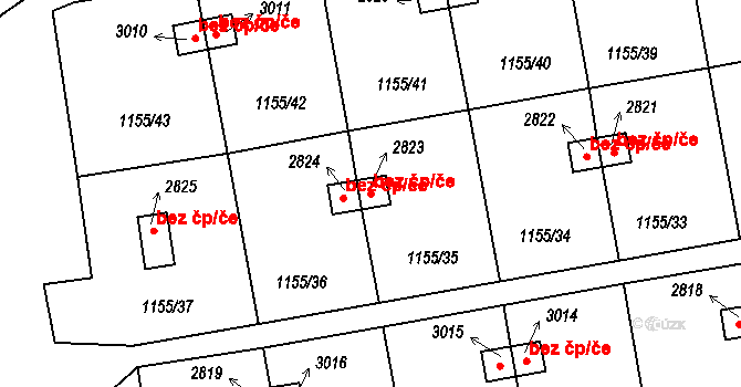 Český Krumlov 48735850 na parcele st. 2823 v KÚ Český Krumlov, Katastrální mapa