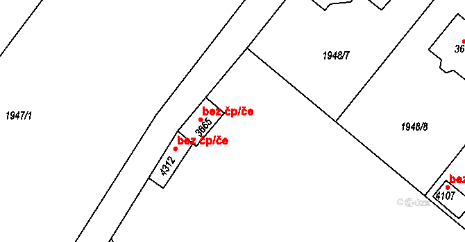 Čáslav 48990850 na parcele st. 3665 v KÚ Čáslav, Katastrální mapa