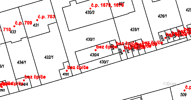 Praha 49030850 na parcele st. 430/4 v KÚ Břevnov, Katastrální mapa