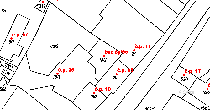 Davle 50470850 na parcele st. 18/2 v KÚ Davle, Katastrální mapa