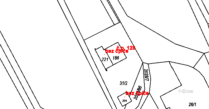 Velké Meziříčí 105813851 na parcele st. 221 v KÚ Olší nad Oslavou, Katastrální mapa