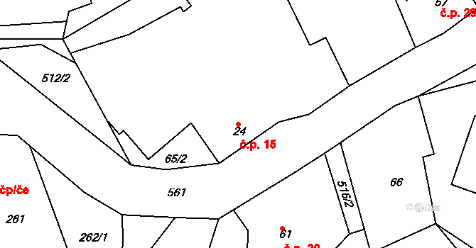 Lavice 15, Sobotka na parcele st. 24 v KÚ Lavice, Katastrální mapa