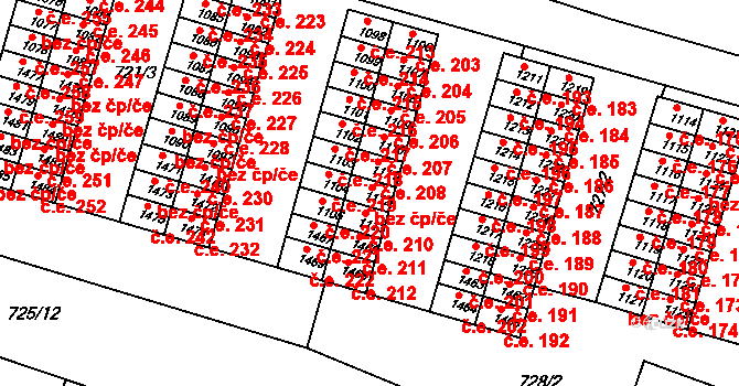 Litovel 209, Katastrální mapa